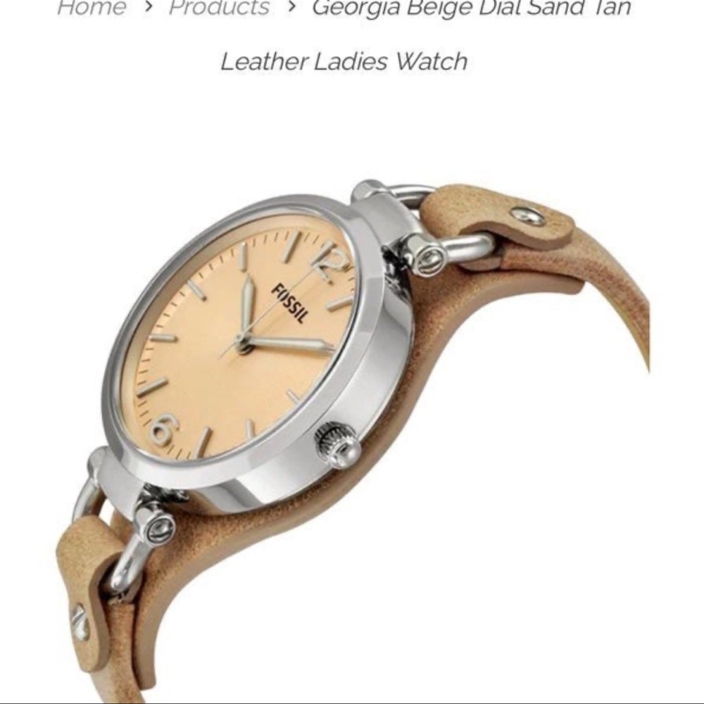 Fossil Women's brownish tan and Silver Watch